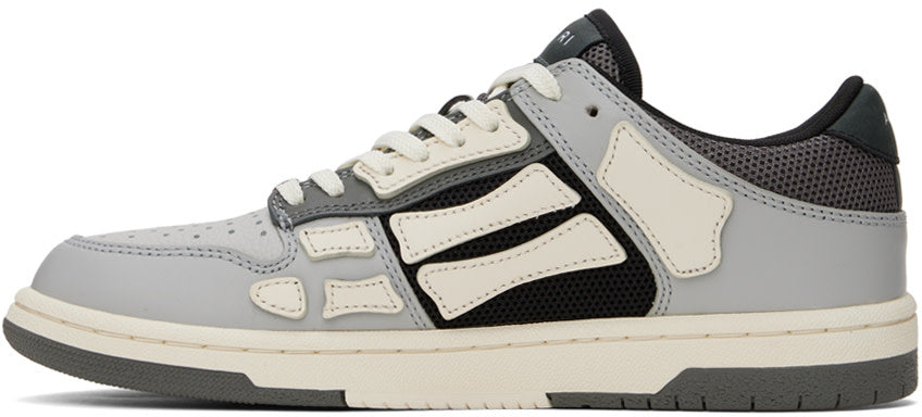 Amiri Amiri Gray & Off-White Skel Top Low Sneakers - Size: UK 6 Sneakers | Shop From The Mirage