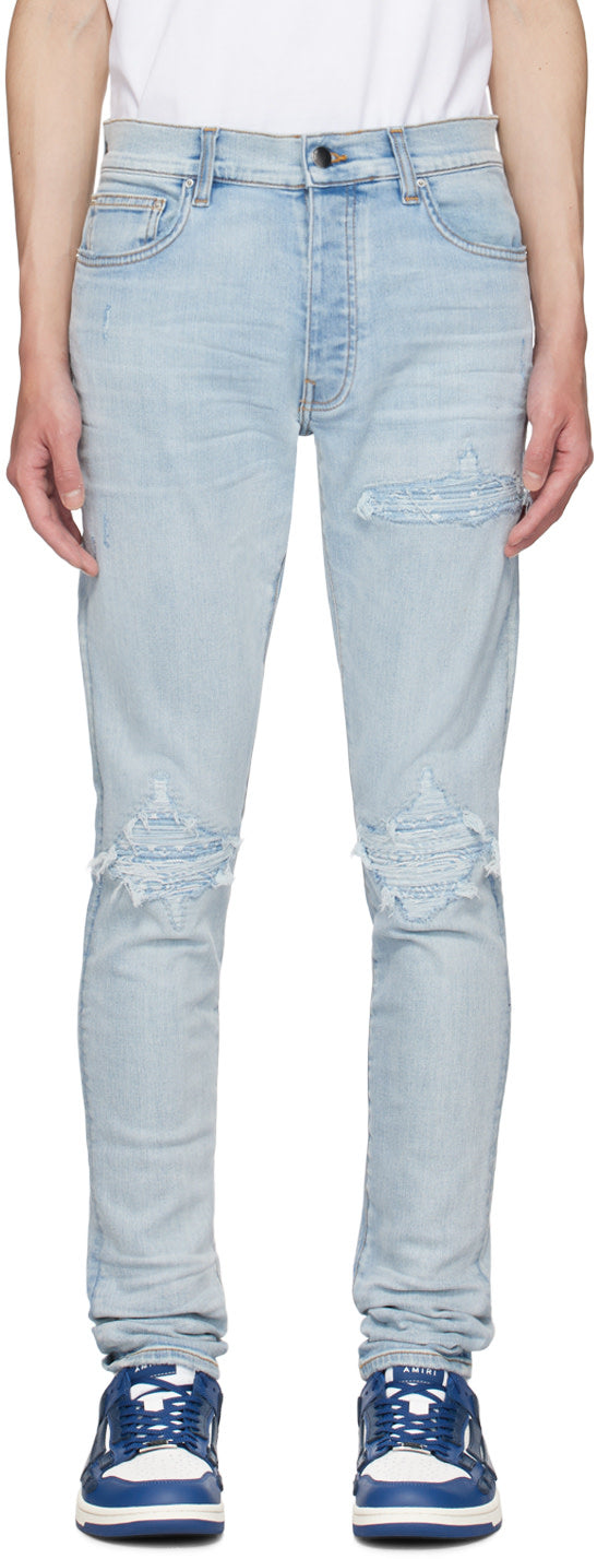 AMIRI Indigo MX1 Bandana Jacquard Jeans