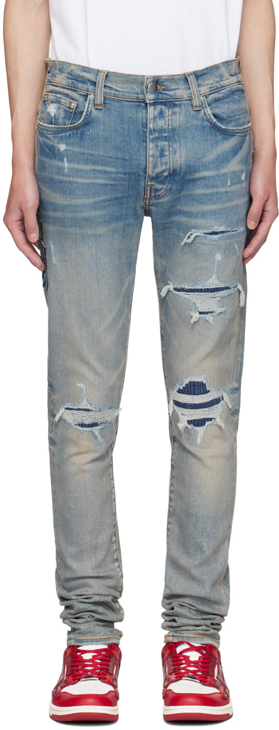 AMIRI Indigo Varsity Repair Jeans