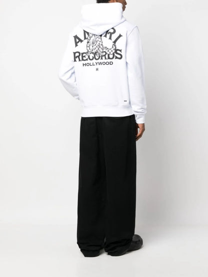Amiri Records Wolf Hoodie in White