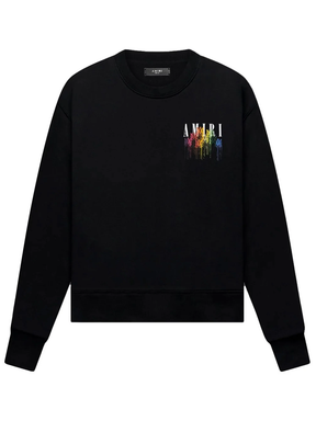 Amiri Ma Drip Collage Logo Black Sweatshirt