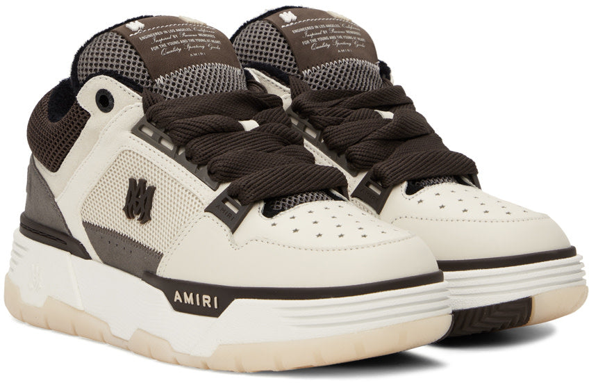 Amiri Amiri Off-White & Brown MA-1 Sneakers - Size: UK 6 Sneakers | Shop From The Mirage