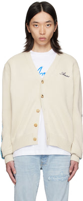 AMIRI Off-White Bones Cardigan