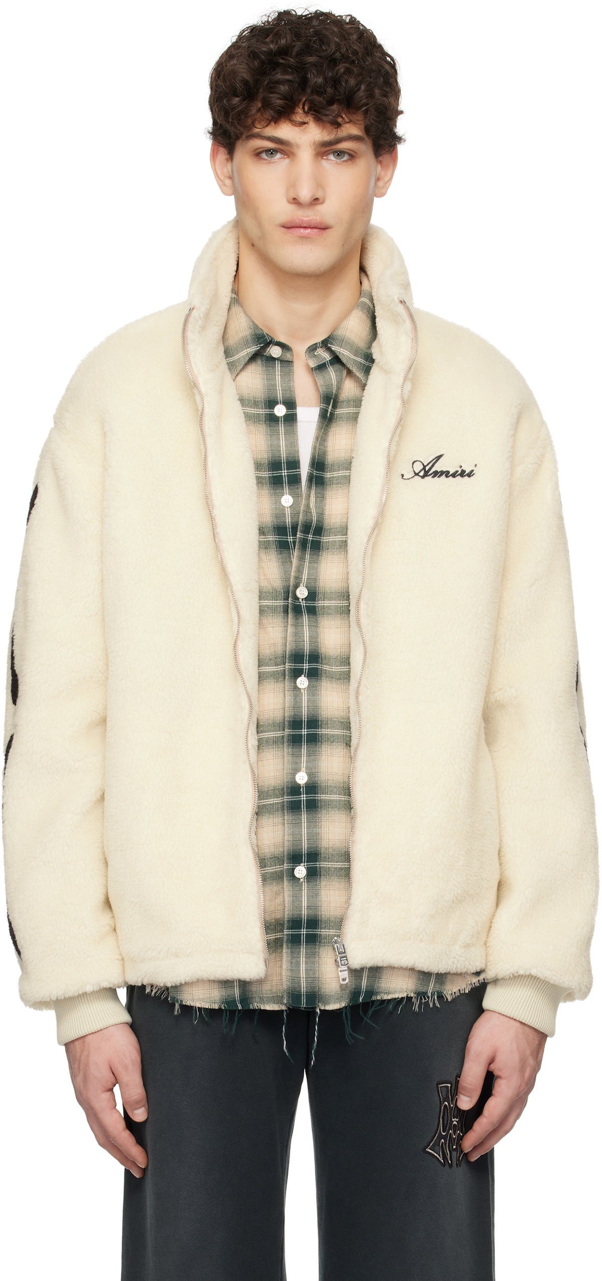 AMIRI Off-White Bones Fleece Jacke