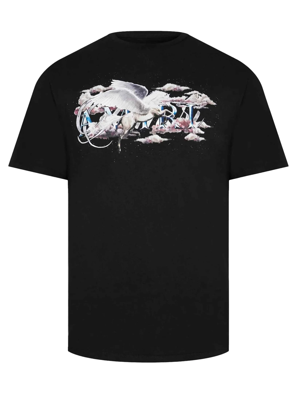 Amiri Pegasus Script Logo Printed T-Shirt in Black