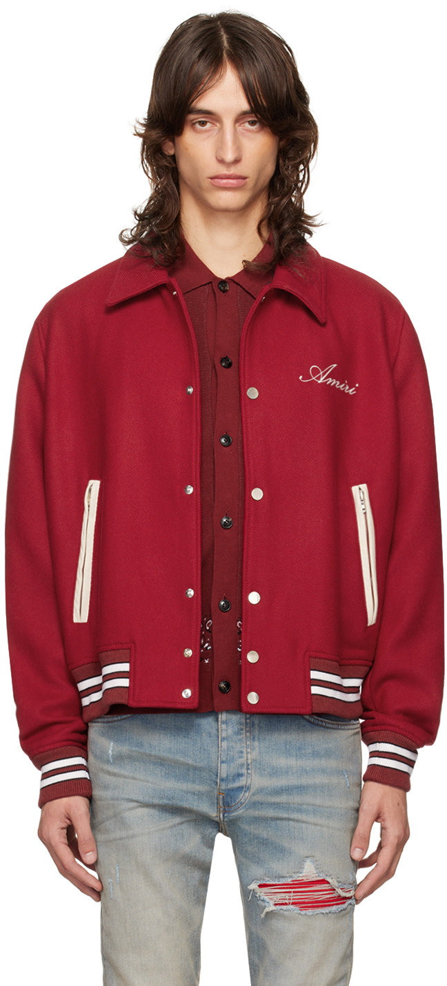 AMIRI Red Bones Bomber Jacket