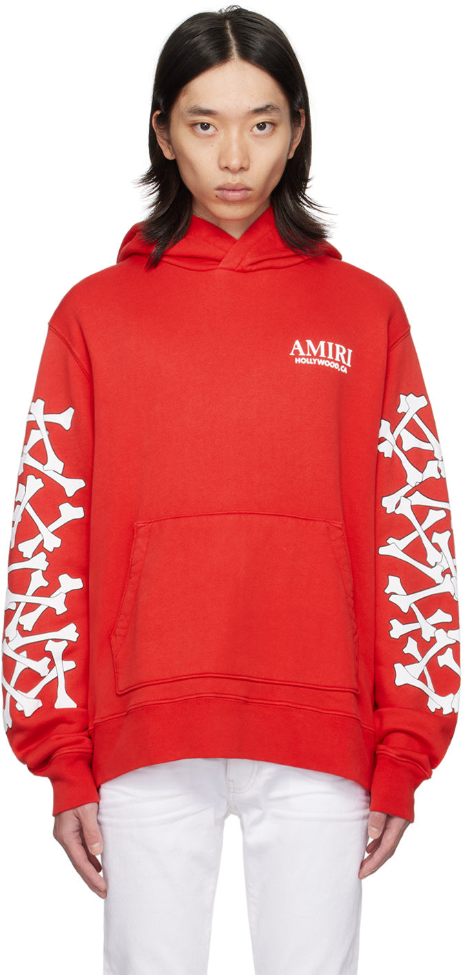 AMIRI Red Bones Stacked Hoodie