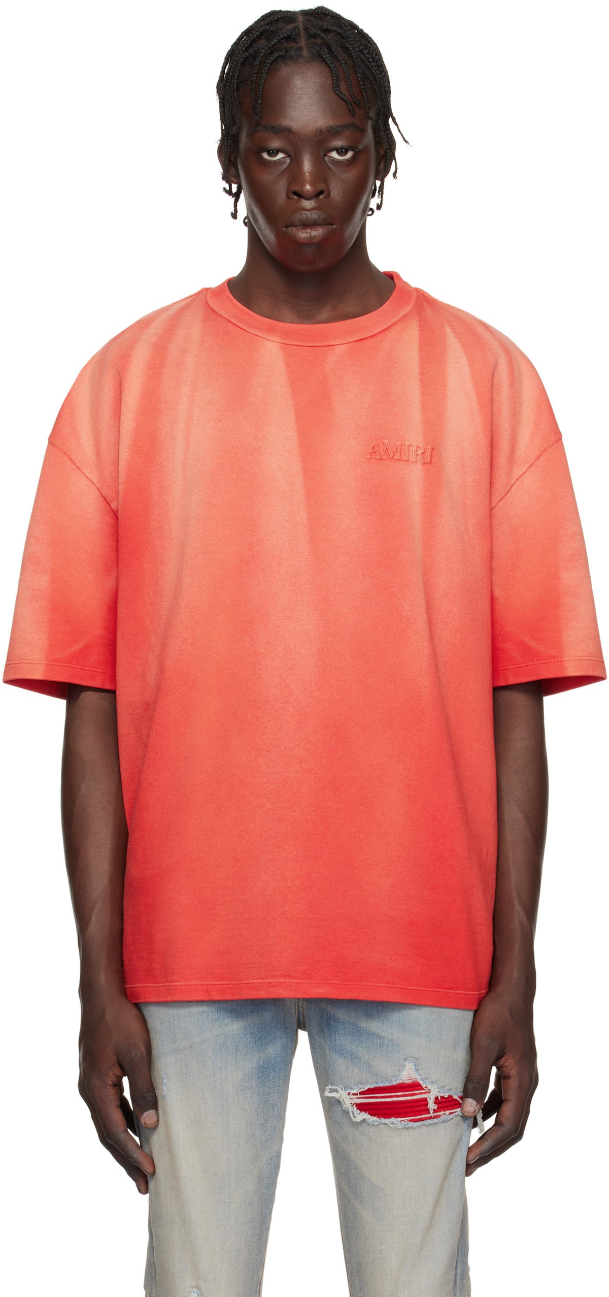 AMIRI Red Vintage 'Amiri' Oversized T-shirt