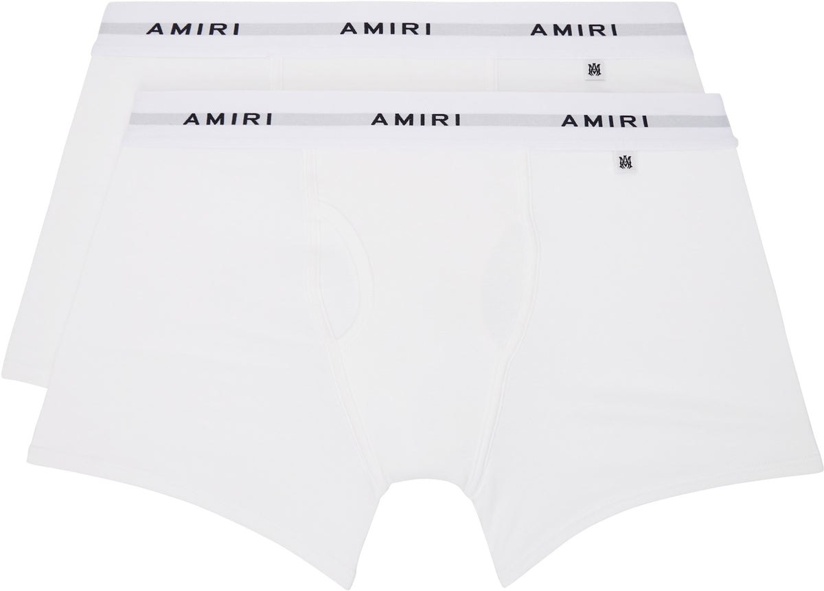 AMIRI Two-Pack White Logo Patch Boxer Briefs