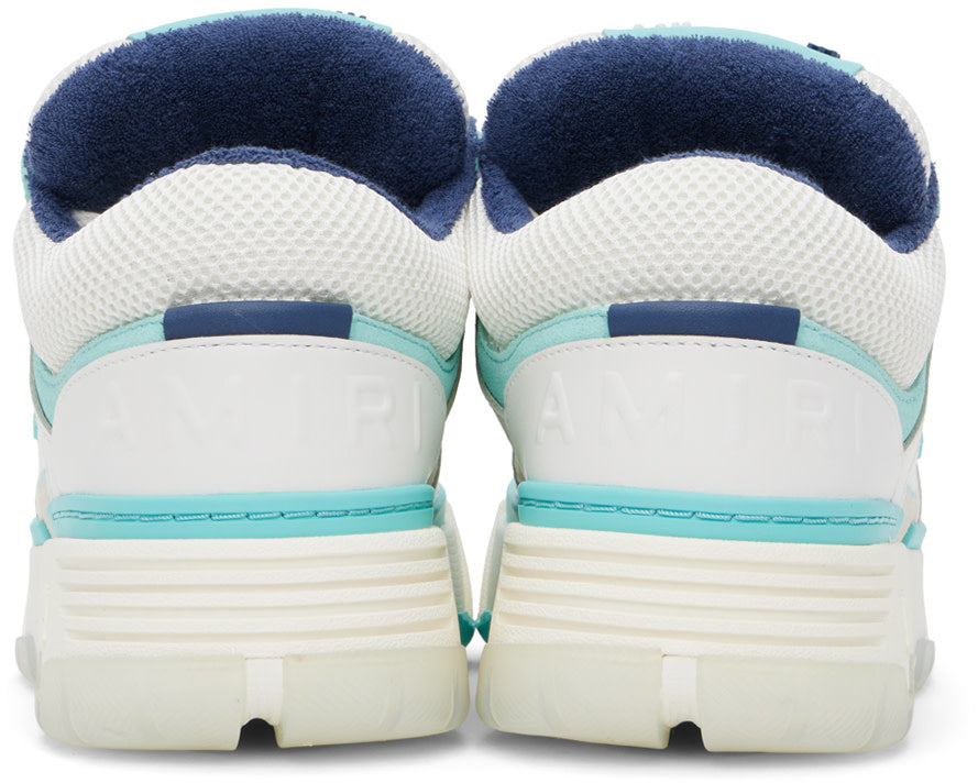 Amiri Amiri White & Blue MA-1 Sneakers - Size: UK 7 Sneakers | Shop From The Mirage