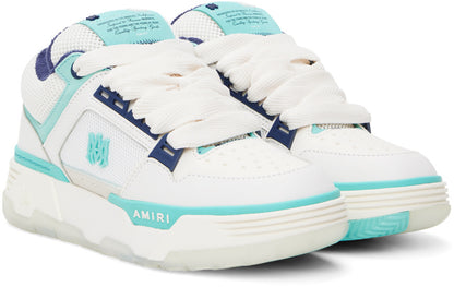 Amiri Amiri White & Blue MA-1 Sneakers - Size: UK 7 Sneakers | Shop From The Mirage