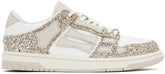 Amiri White & Gold Skel Top Low Sneakers