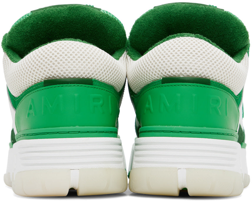 Amiri Amiri White & Green MA-1 Sneakers - Size: UK 13 Sneakers | Shop From The Mirage