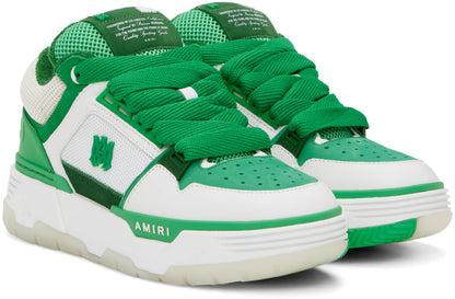 Amiri Amiri White & Green MA-1 Sneakers - Size: UK 13 Sneakers | Shop From The Mirage