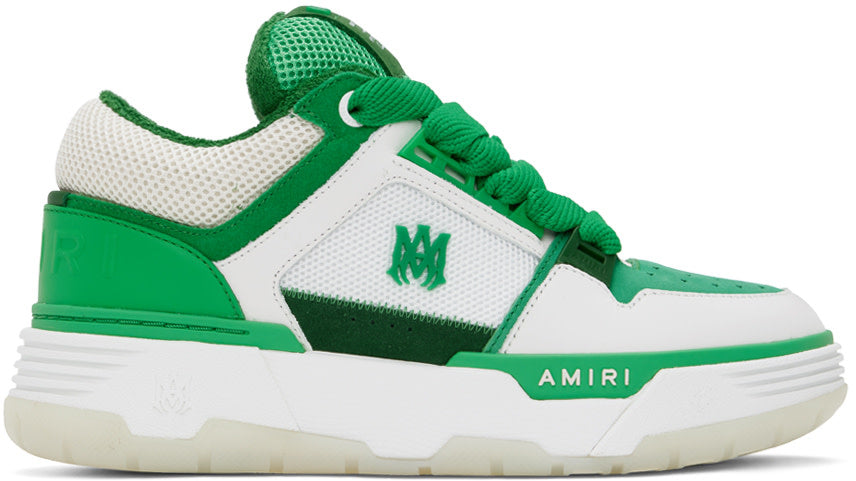 Amiri Amiri White & Green MA-1 Sneakers - Size: UK 13 Sneakers | Shop From The Mirage
