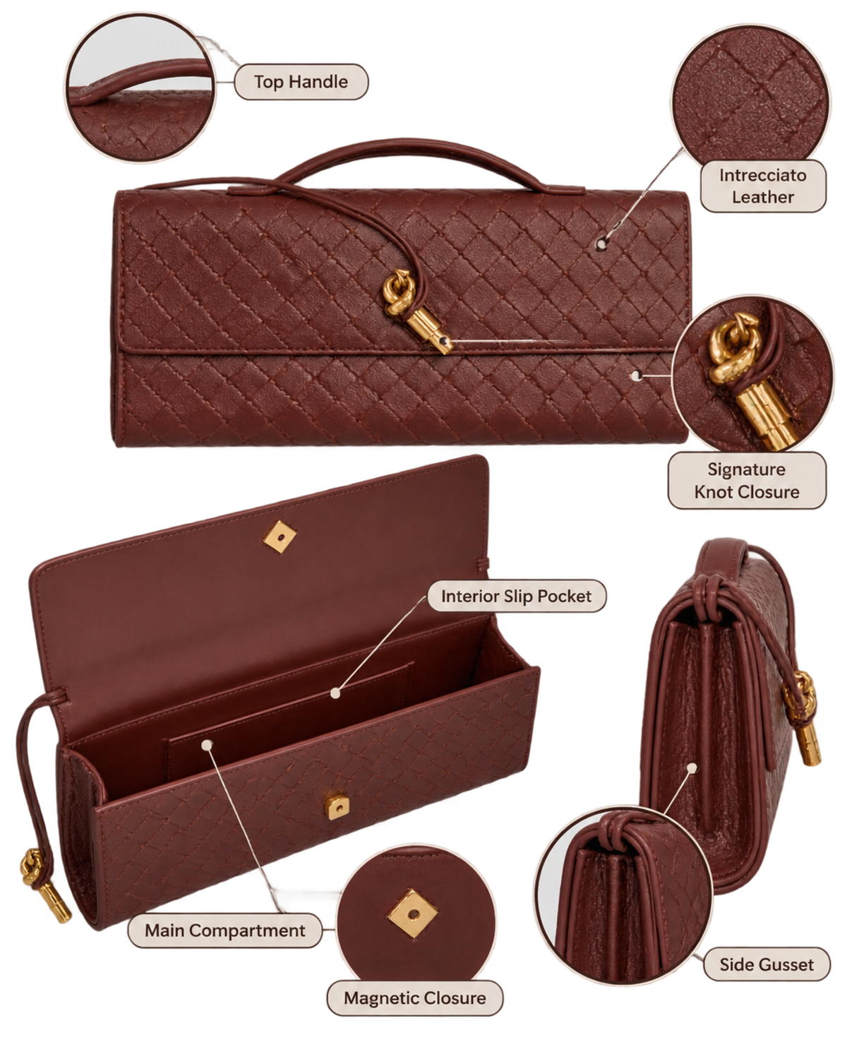Andiamo Top Handle Long Clutch