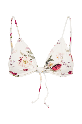 Rosmunda Ruched Bikini Top - Bella Rosa Print