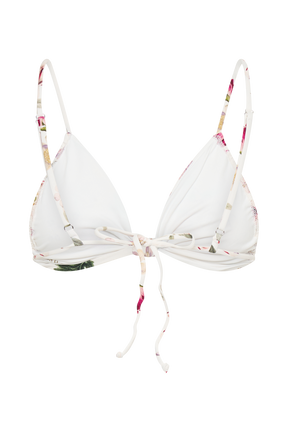 Rosmunda Ruched Bikini Top - Bella Rosa Print