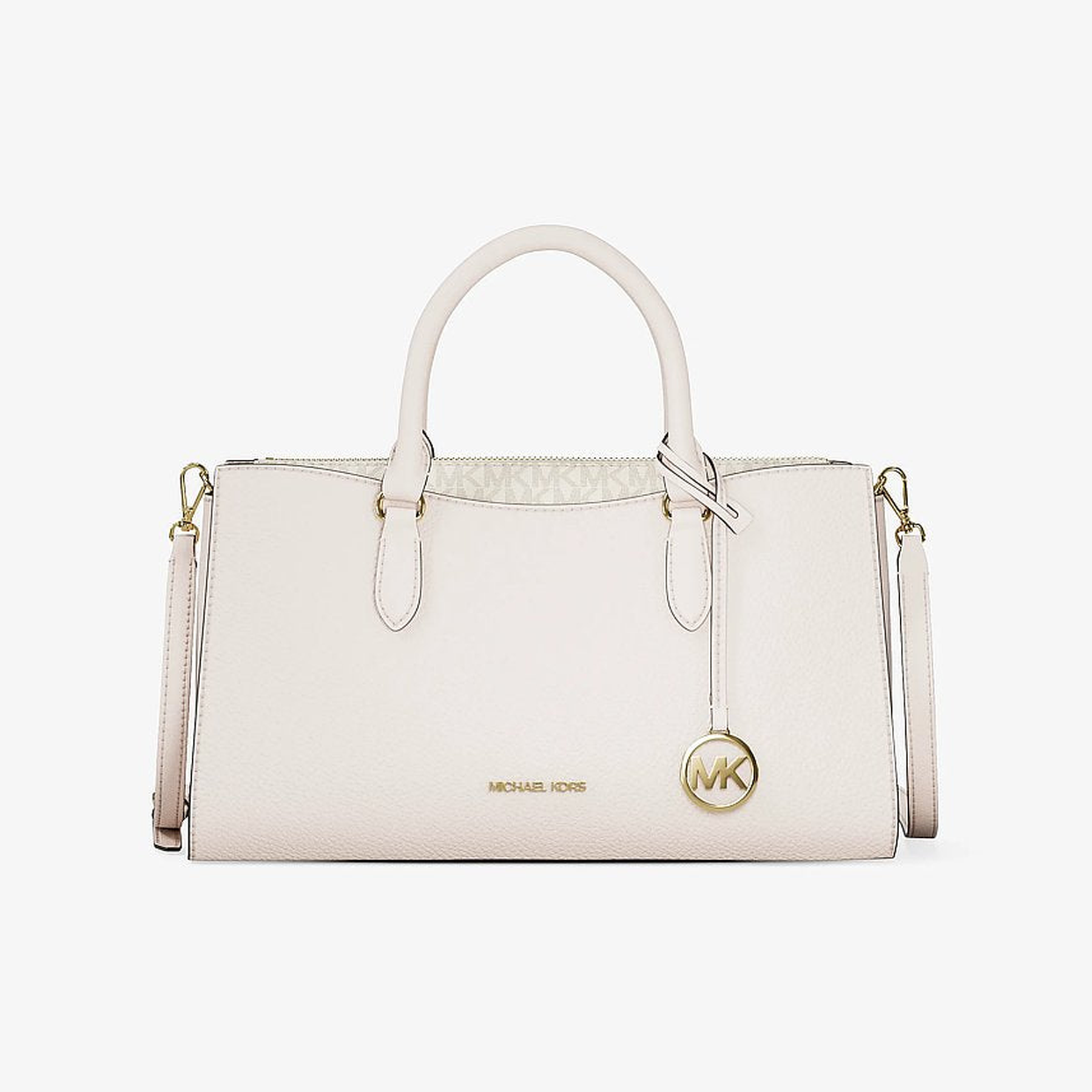 Arden Medium Leather Top-Zip Satchel