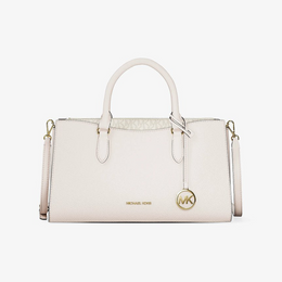 Arden Medium Leather Top-Zip Satchel