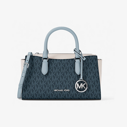 Arden Small Color-Block Signature Logo Messenger Bag