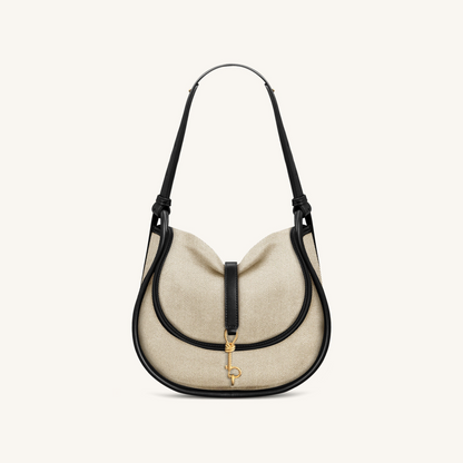 Arla Small Hobo Bag - Black Canvas