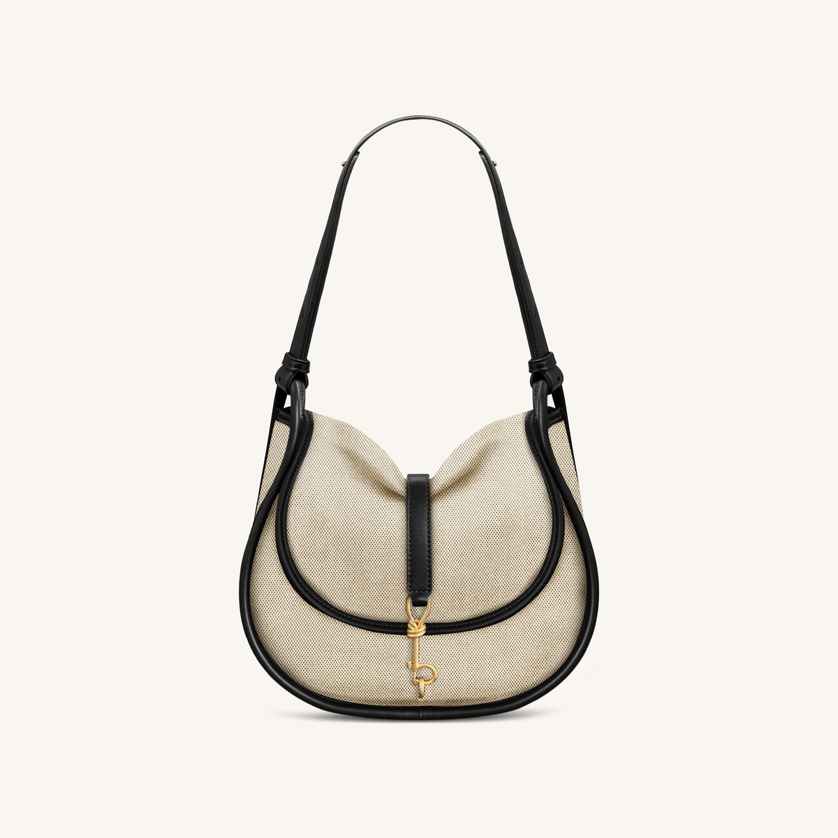 Arla Small Hobo Bag - Black Canvas