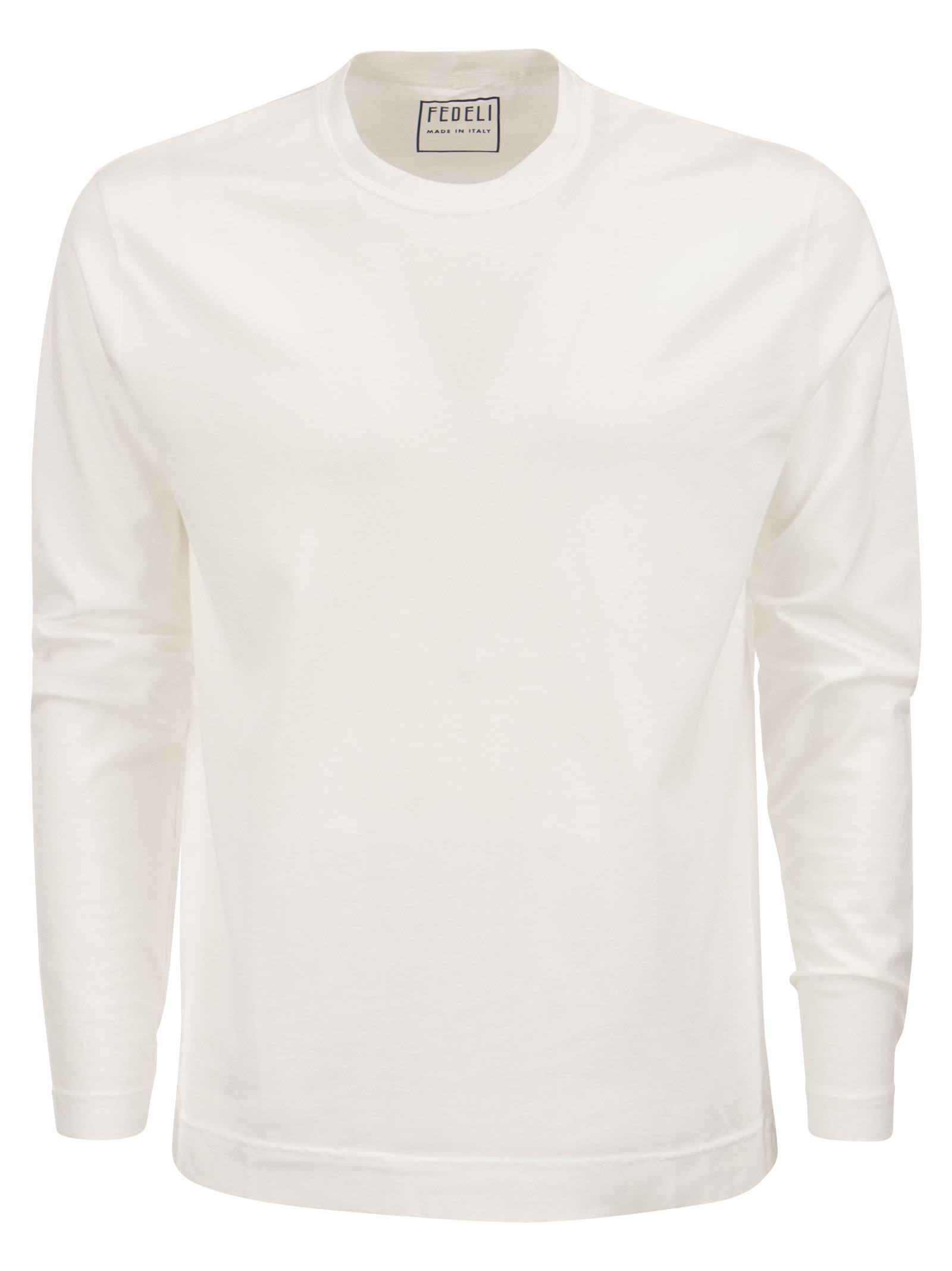 Fedeli Long Sleeved Organic Cotton T Shirt