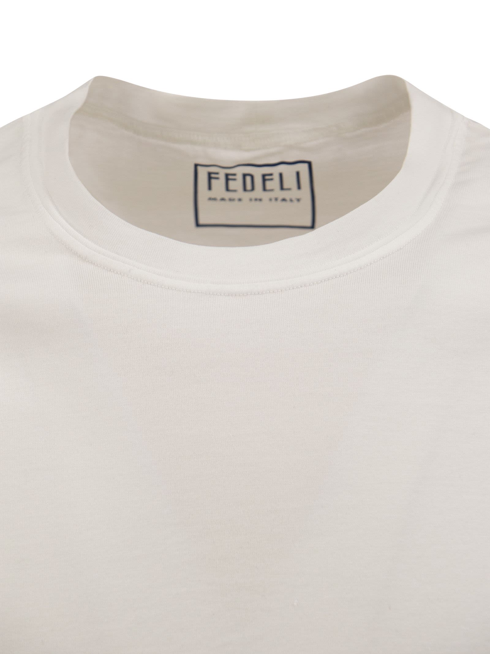 Fedeli Long Sleeved Organic Cotton T Shirt