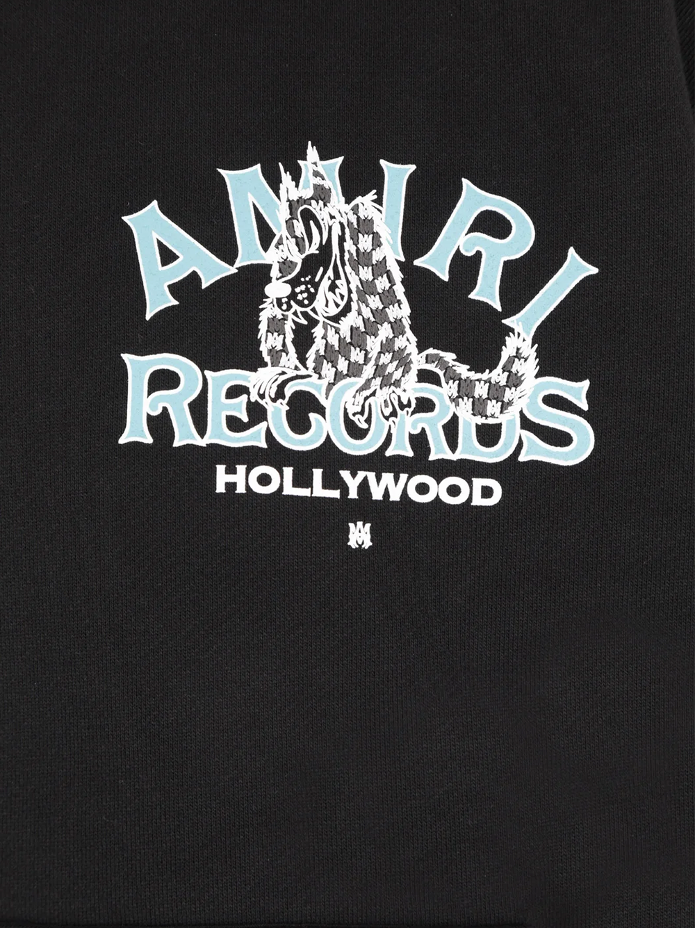 Amiri Wolf Records Printed Hoodie in Black