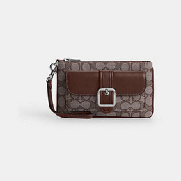 Ashton Wristlet In Signature Jacquard