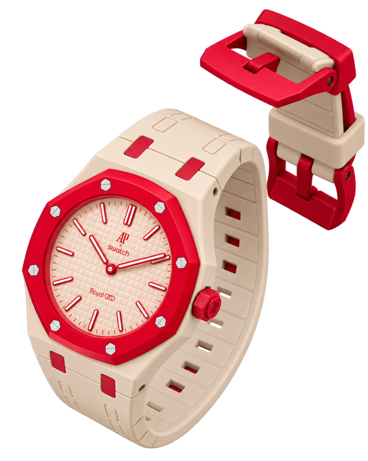 Audemars Piguet x Swatch Royal Pop "Otto Rosso"