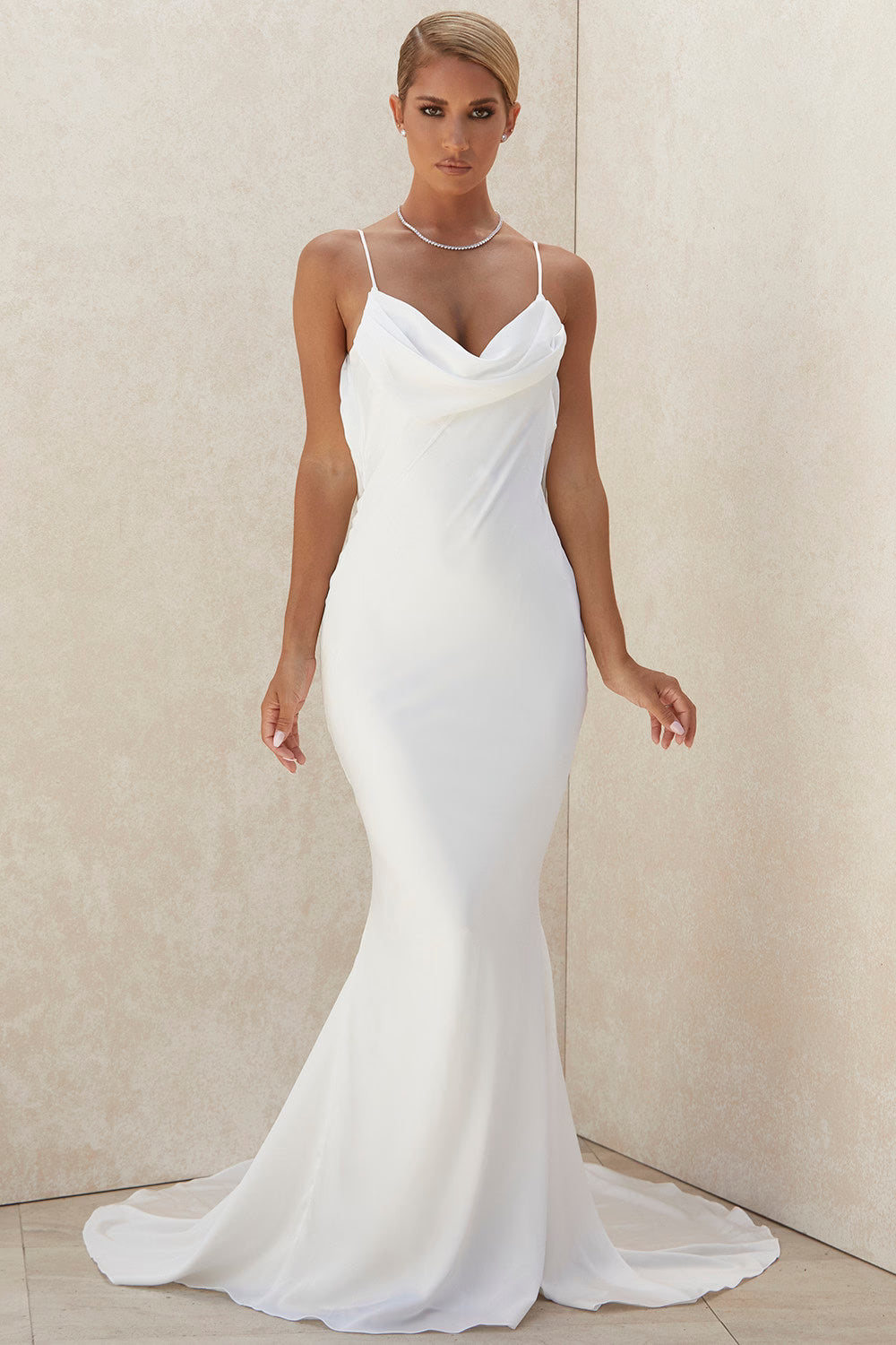 Aurelie ivory draped back bridal gown - limited edition