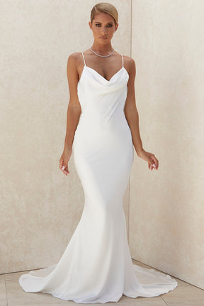 Aurelie ivory draped back bridal gown - limited edition
