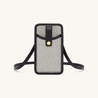 Aylin Canvas Phone Bag - Black