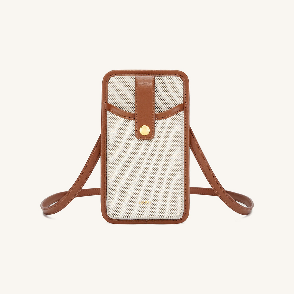 Aylin Canvas Phone Bag - Brown