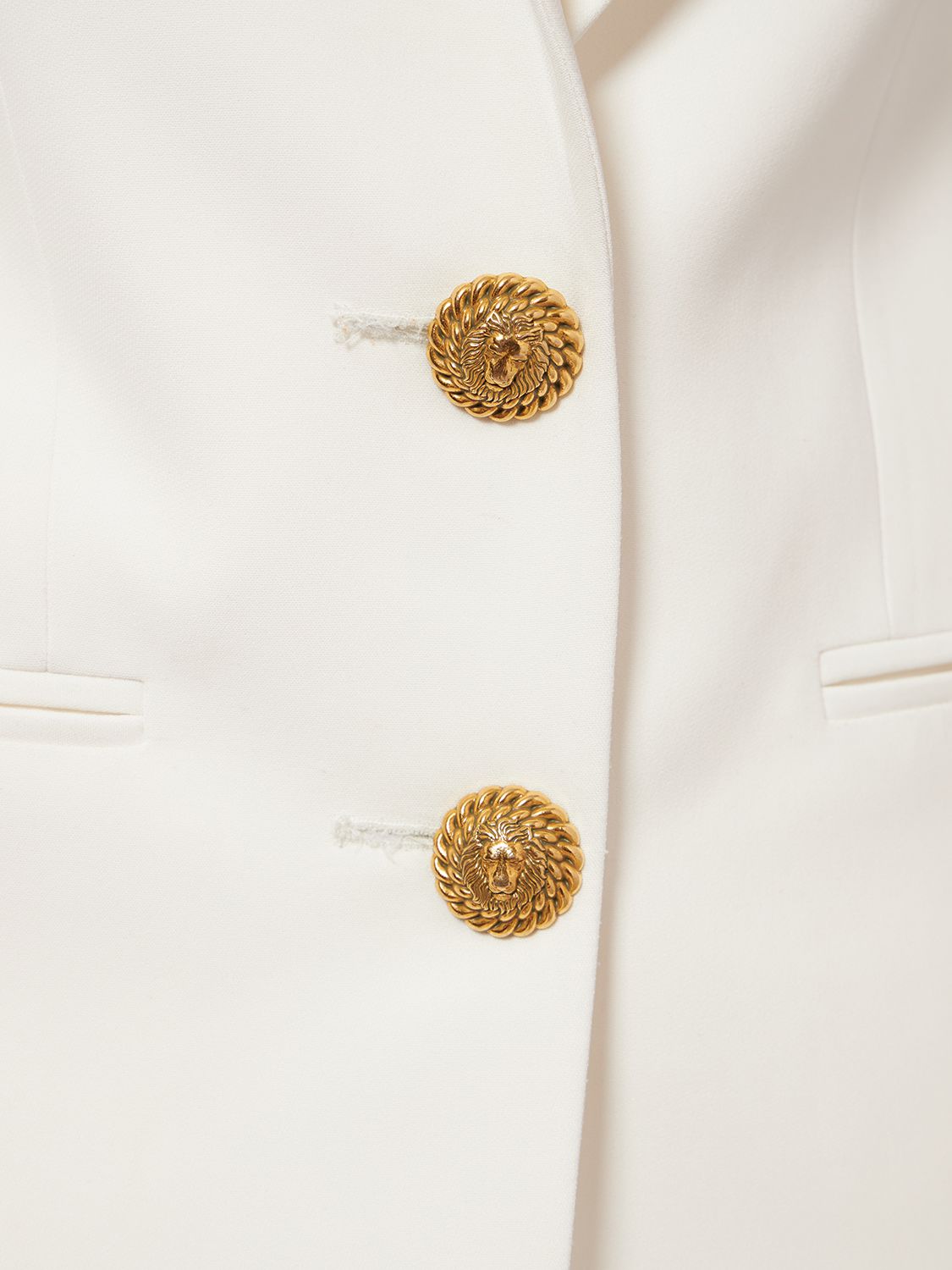 Balmain Balmain Single breast fitted crepe jacket - Size: S Jackets | Shop From The Mirage