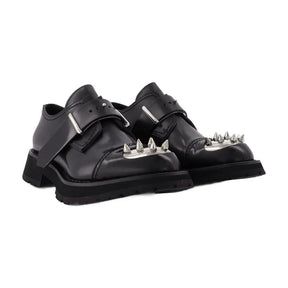 Alexander McQueen Men's Smooth Calfskin Loafers – Black/Silver