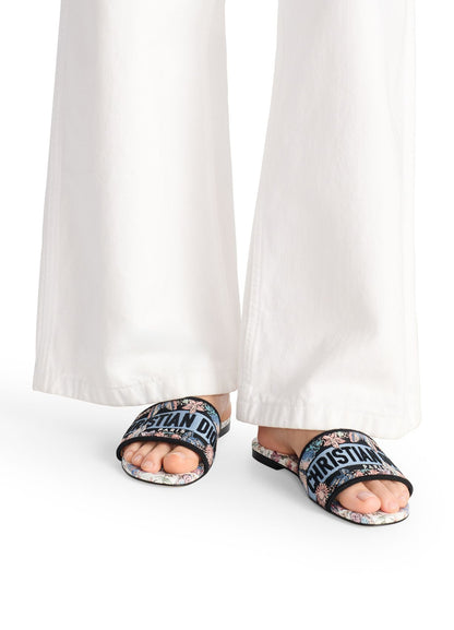 Dior Dway Slide in embroidered cotton