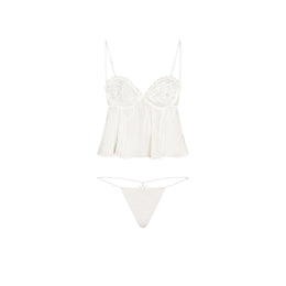 Skims Romance Babydoll Top and String Thong Set