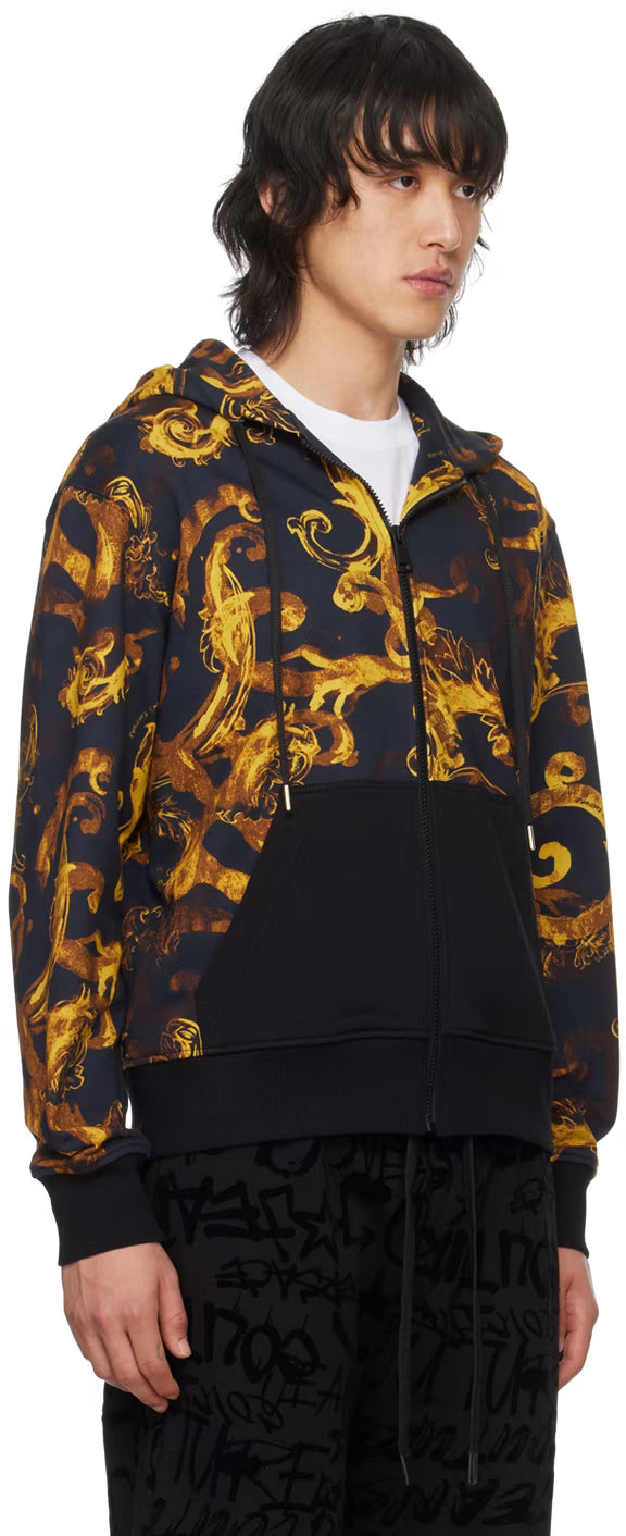 Black Watercolour Couture Hoodie