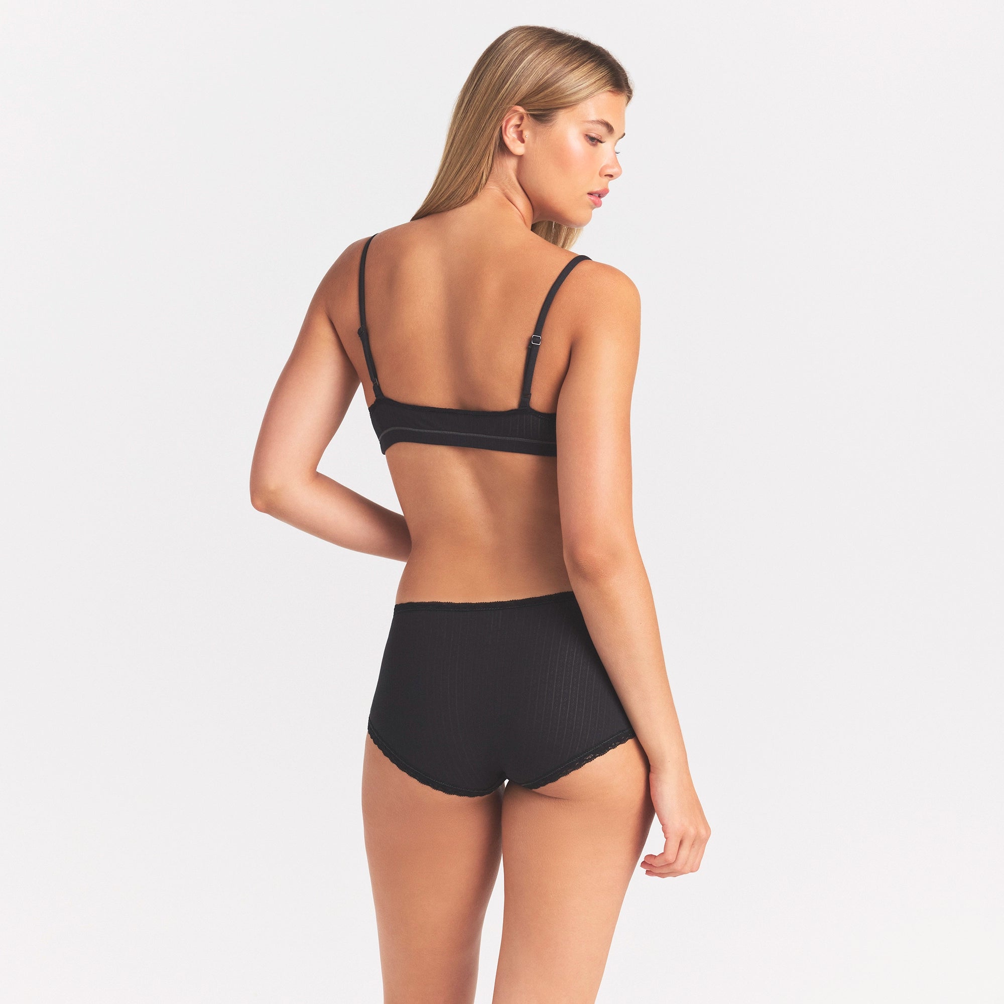 Lightweight Cotton Pointelle Lace Boy Short