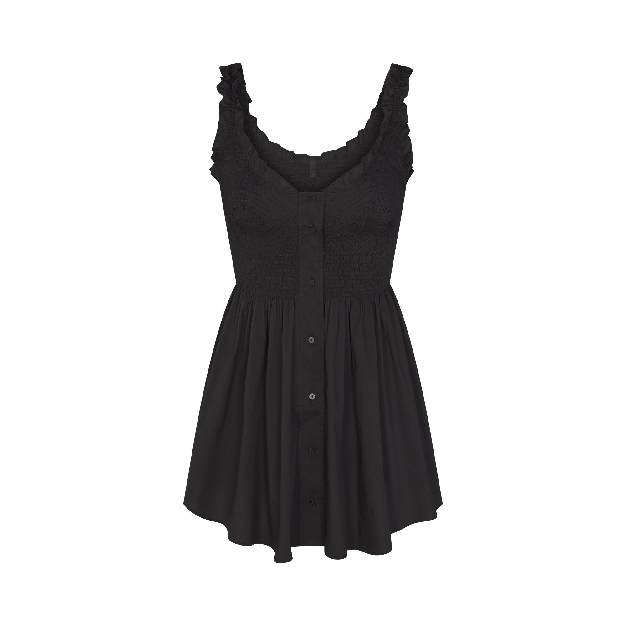 Poplin Apparel Mini Smocked Dress