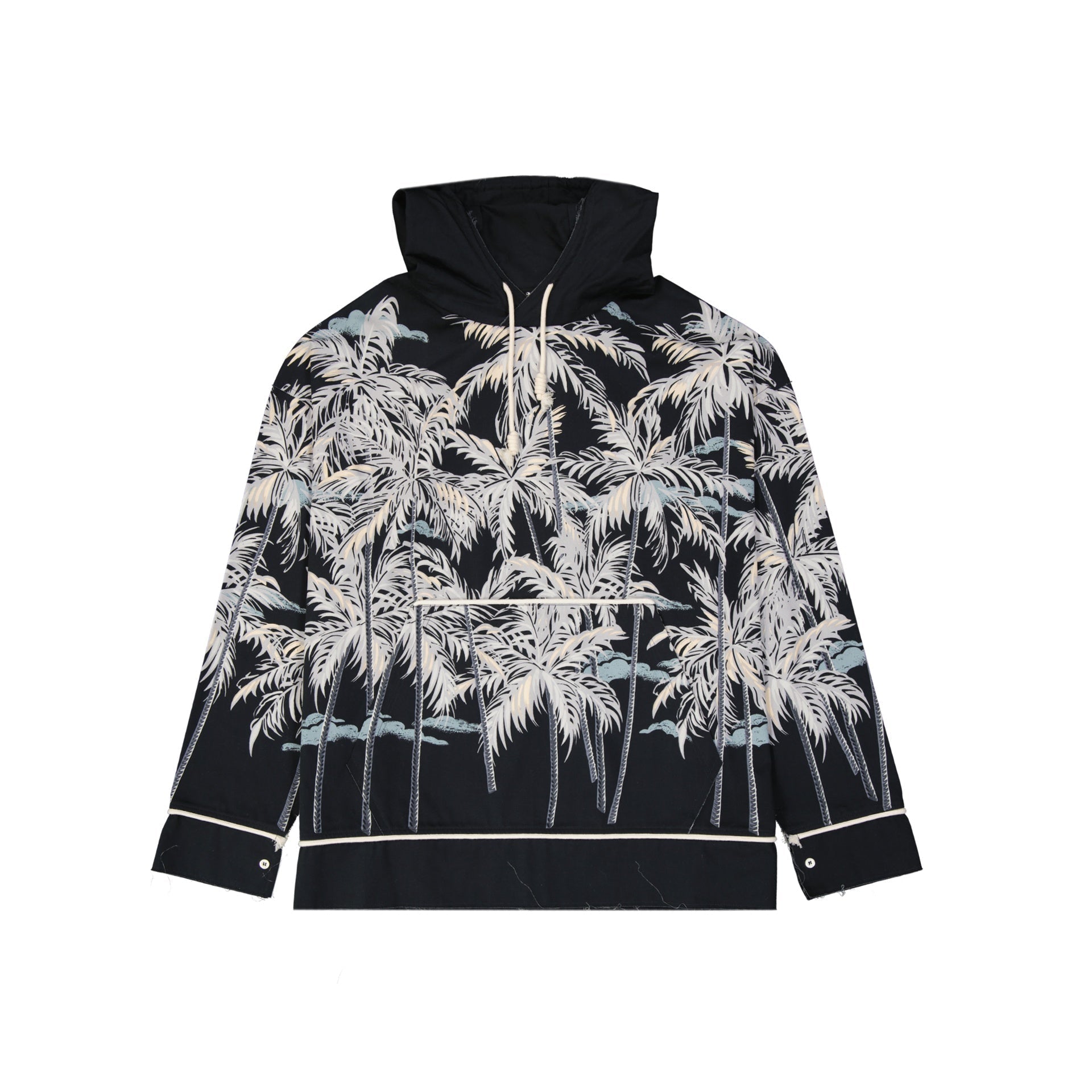 Palm Angels Hooded Printed Shirt