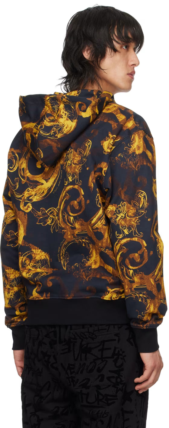 Black Watercolour Couture Hoodie