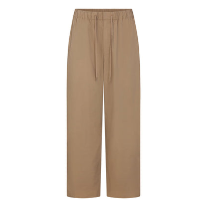 Woven Cotton Oversized Straight Leg Pant