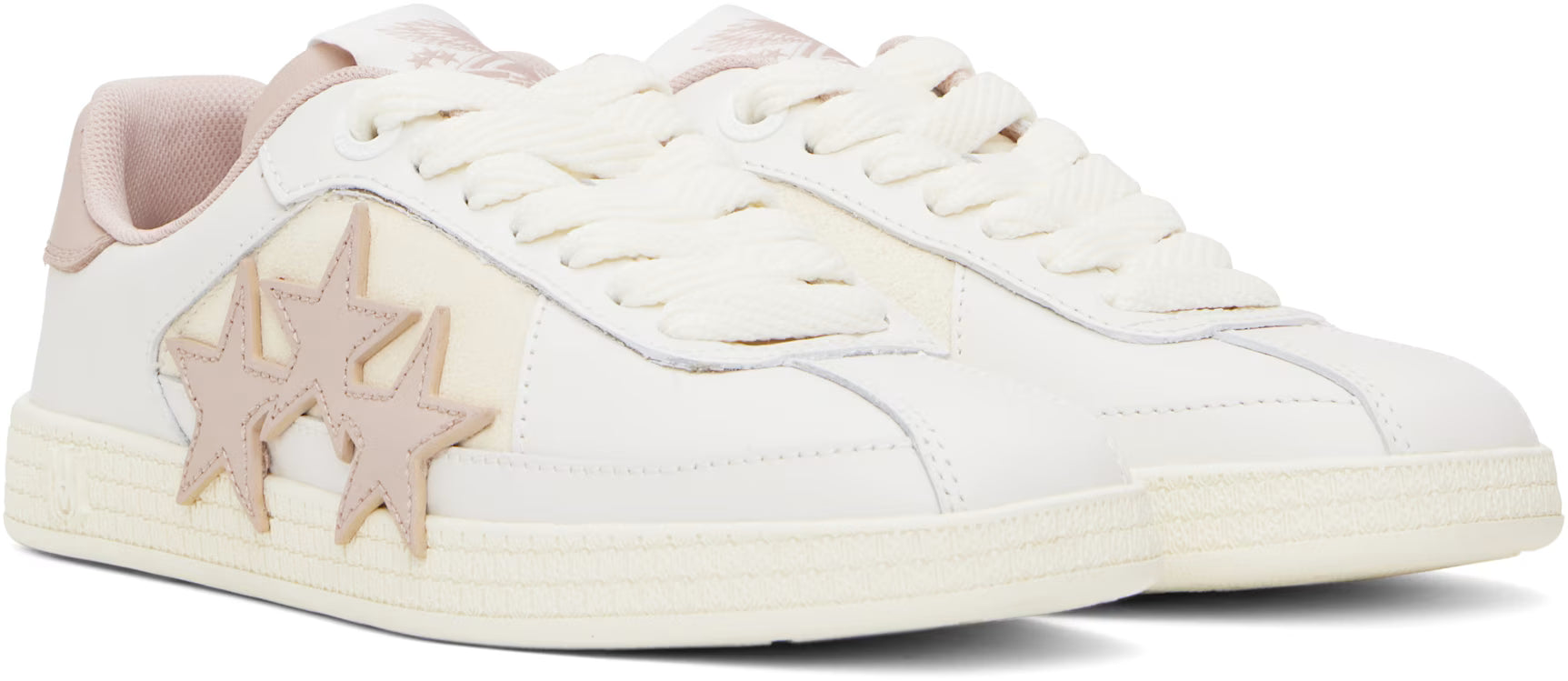 AMIRI White & Pink Pacific Sneakers