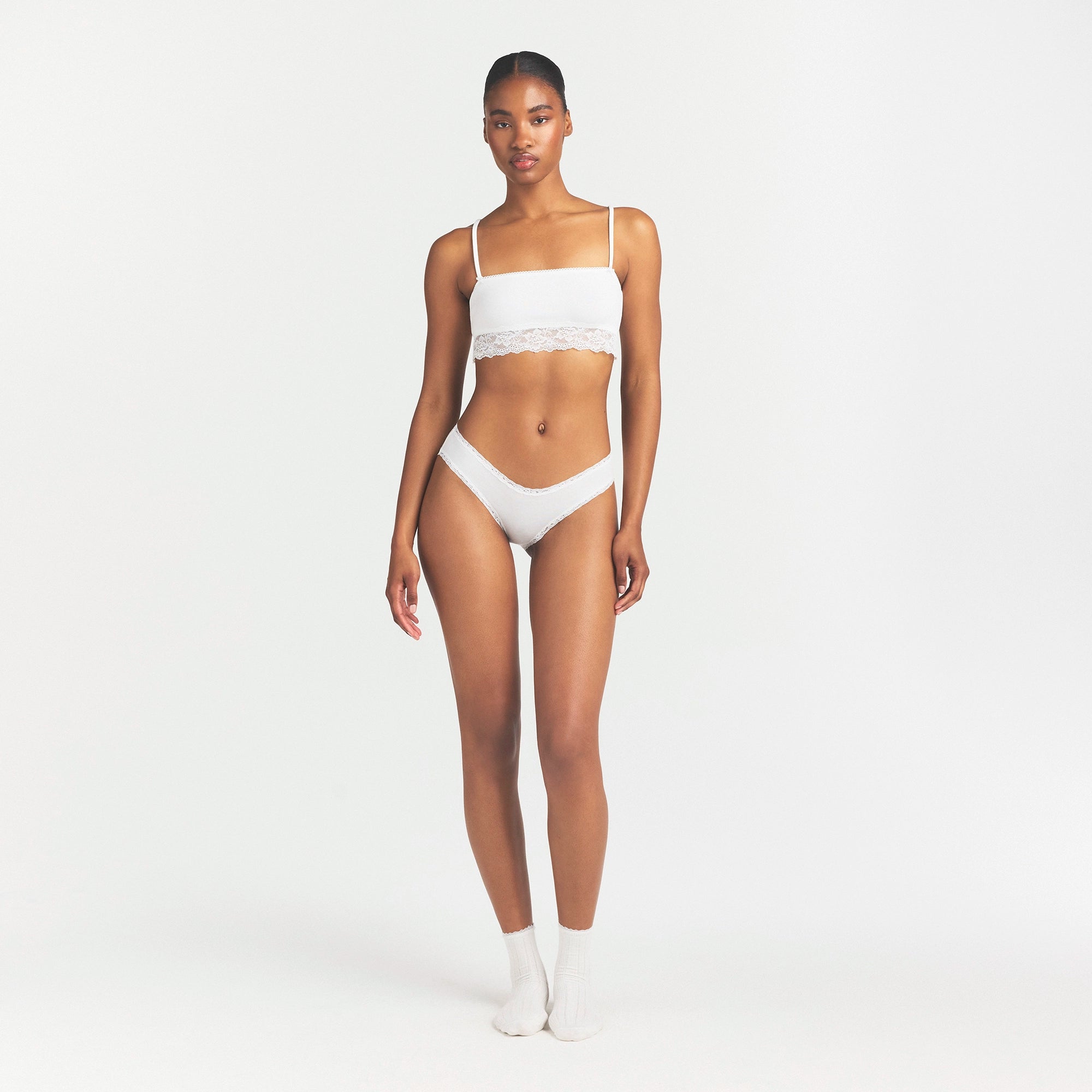 Lightweight Cotton Lace Brief