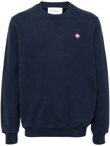 Casablanca Diamond-logo Crew-neck Sweatshirt Blue