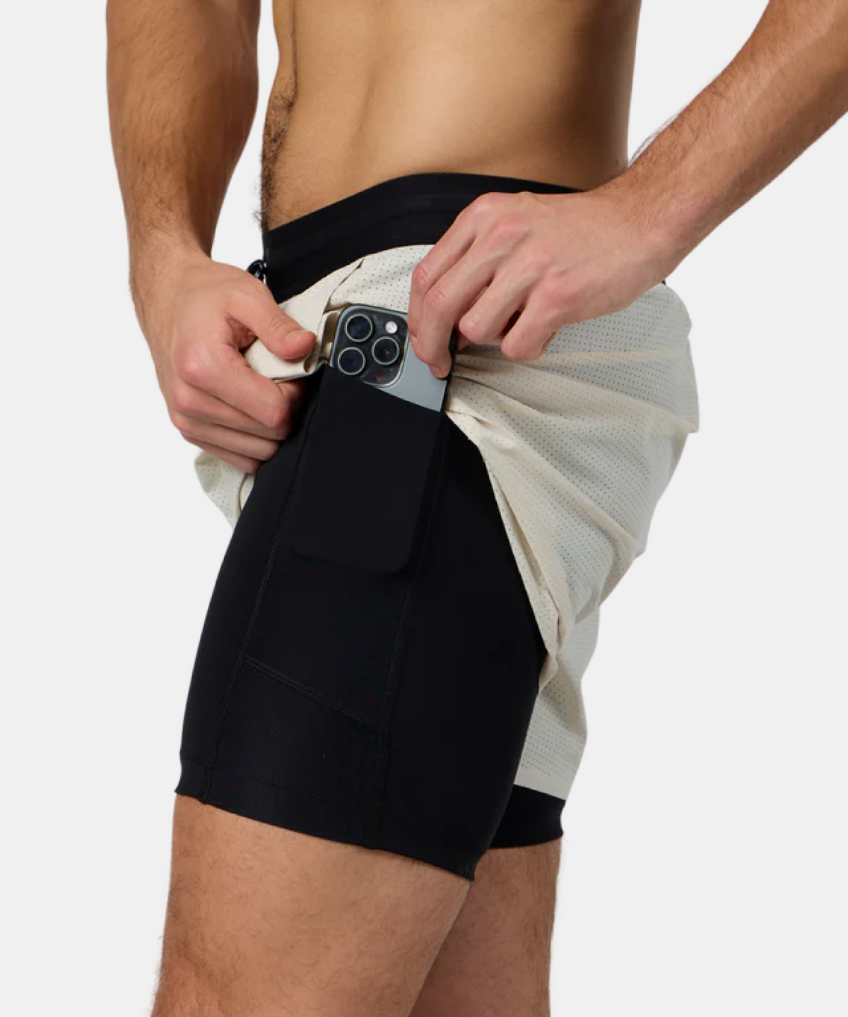 Men's Vento™ 2-In-1 Run Short - Champagne